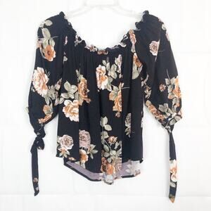 One Clothing Off-Shoulder Floral Top Junior's Size S